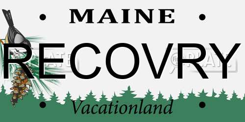 RECOVRY Maine License Plate