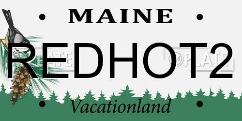 REDHOT2 Maine License Plate