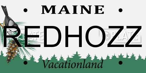 REDHOZZ Maine License Plate