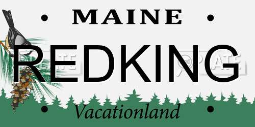 REDKING Maine License Plate