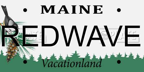 REDWAVE Maine License Plate