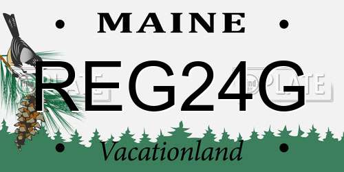 REG24G Maine License Plate