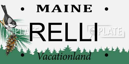 RELLI Maine License Plate