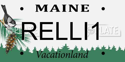 RELLI1 Maine License Plate