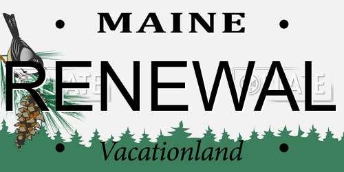 RENEWAL Maine License Plate