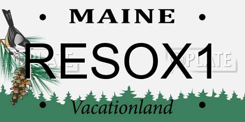RESOX1 Maine License Plate