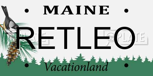RETLEO Maine License Plate