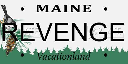 REVENGE Maine License Plate