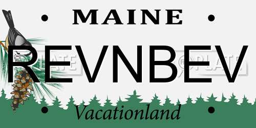 REVNBEV Maine License Plate