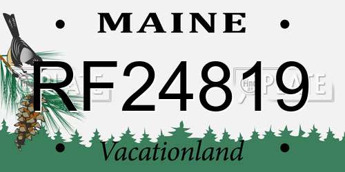 RF24819 Maine License Plate