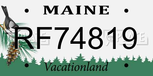 RF74819 Maine License Plate