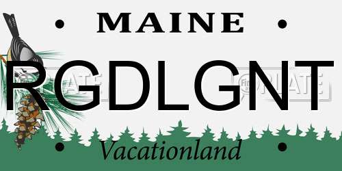 RGDLGNT Maine License Plate