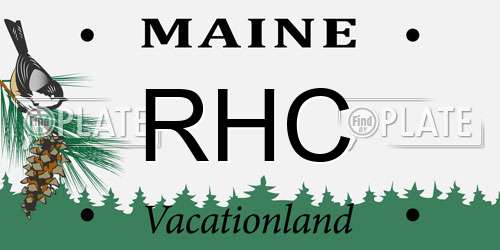 RHC Maine License Plate