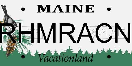 RHMRACN Maine License Plate