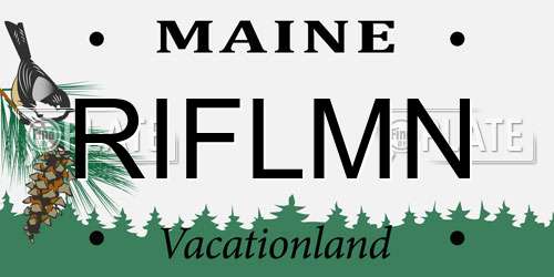 RIFLMN Maine License Plate