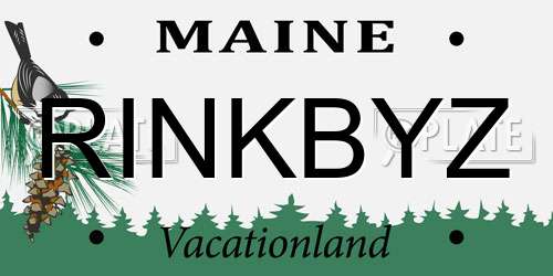RINKBYZ Maine License Plate