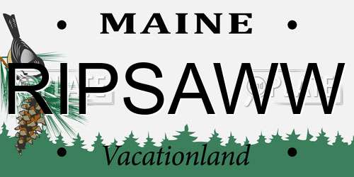 RIPSAWW Maine License Plate