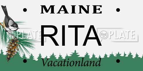 RITA Maine License Plate