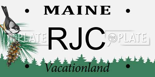 RJC Maine License Plate