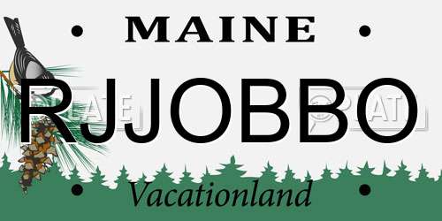 RJJOBBO Maine License Plate