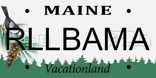 RLLBAMA Maine License Plate