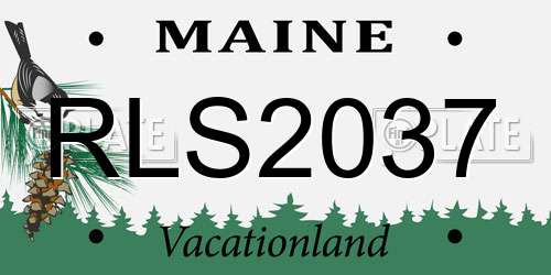 RLS2037 Maine License Plate