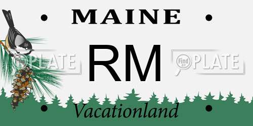 RM Maine License Plate