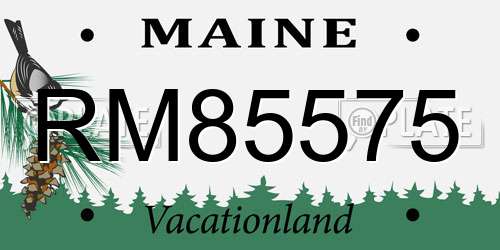 RM85575 Maine License Plate