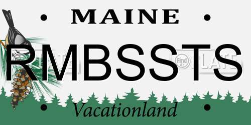 RMBSSTS Maine License Plate