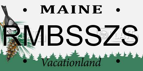 RMBSSZS Maine License Plate