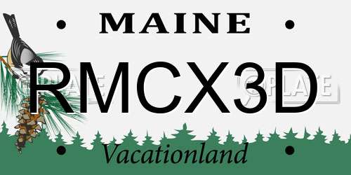 RMCX3D Maine License Plate