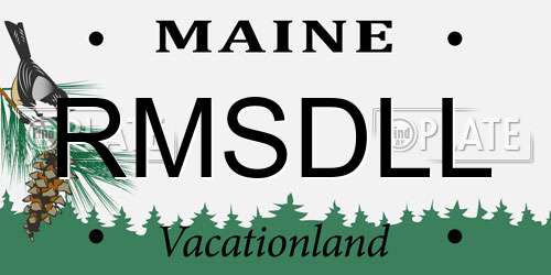 RMSDLL Maine License Plate