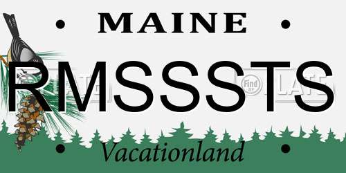 RMSSSTS Maine License Plate