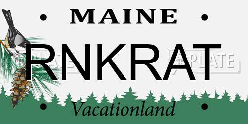 RNKRAT Maine License Plate