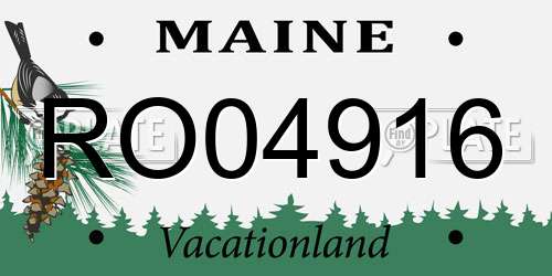 RO04916 Maine License Plate
