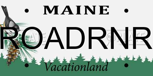ROADRNR Maine License Plate