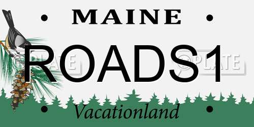 ROADS1 Maine License Plate