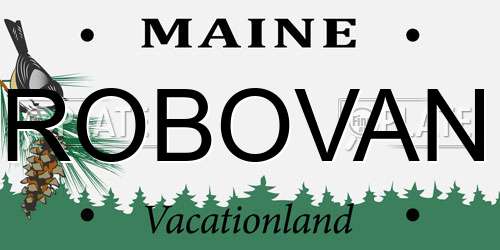 ROBOVAN Maine License Plate