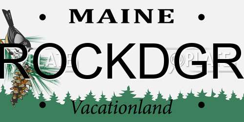 ROCKDGR Maine License Plate