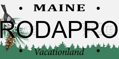 RODAPRO Maine License Plate
