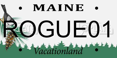 ROGUE01 Maine License Plate