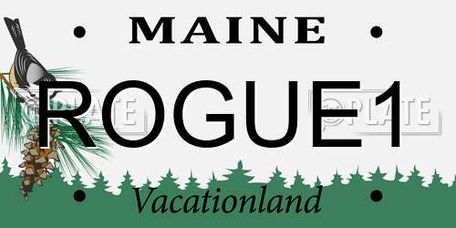 ROGUE1 Maine License Plate