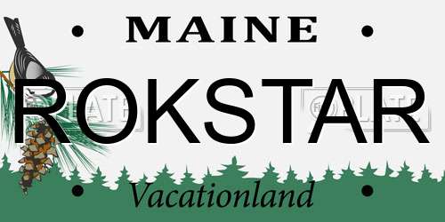 ROKSTAR Maine License Plate