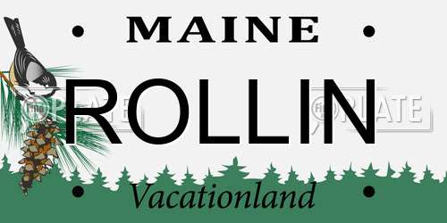 ROLLIN Maine License Plate