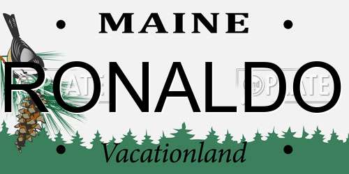 RONALDO Maine License Plate