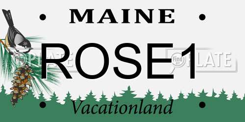 ROSE1 Maine License Plate