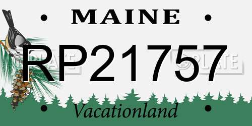 RP21757 Maine License Plate
