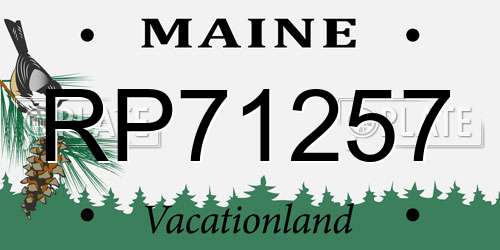 RP71257 Maine License Plate