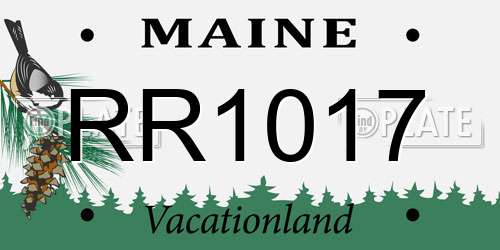 RR1017 Maine License Plate