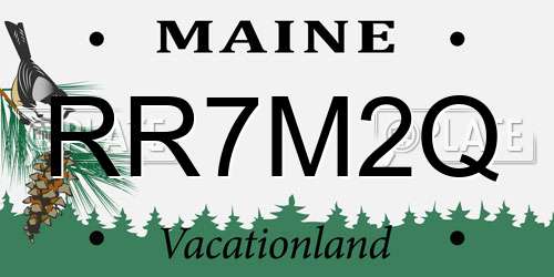 RR7M2Q Maine License Plate